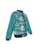 Miami Dolphins Zubaz All-Over Print Men's Bomber Jacket With Sleeve Pocket - Image 3