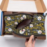 Pittsburgh Steelers Zubaz All-Over Print Men's Martin Short Boots - Image 4