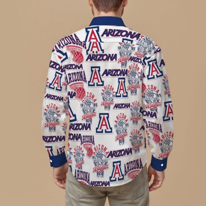 Arizona - Wildcats Men's Slim Fit Long Sleeve Shirt - Image 2