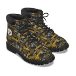 Pittsburgh Steelers Zubaz All-Over Print Men's Short Boots - Image 7