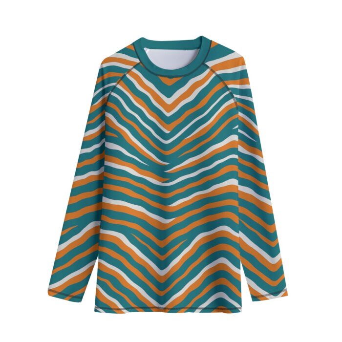 Miami Dolphins Zubaz All-Over Print Men's Compression Sports Shirt|210GSM - Image 3