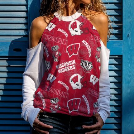 Wisconsin-Madison - Badgers Women's Cold Shoulder Sweatirt