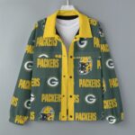Green Bay Packers All-Over Print Men's Casual Lapel Jacket - Image 2