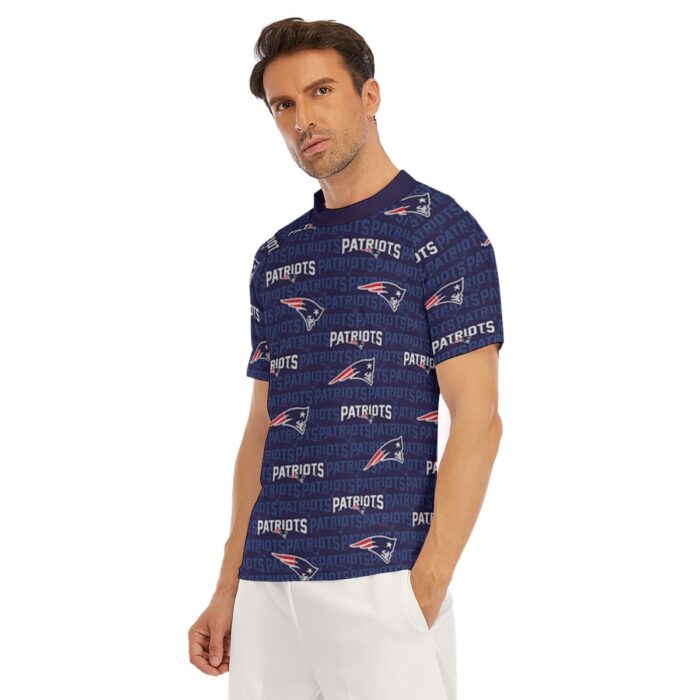New England Patriots All-Over Print Men's Tight Surf Clothing With Half Sleeves - Image 6