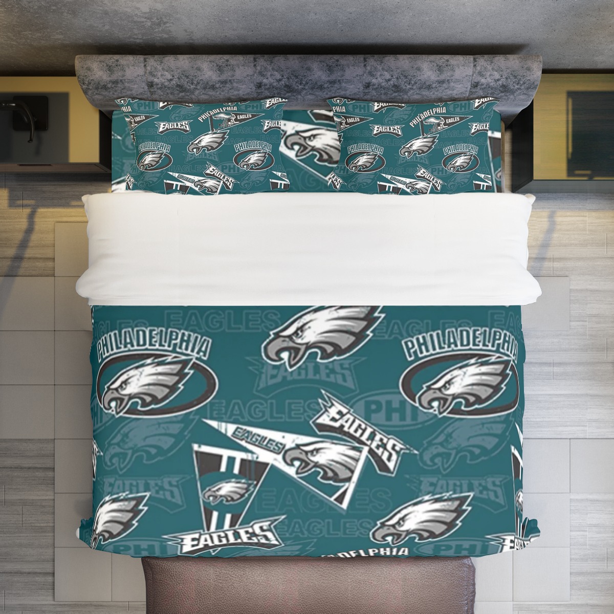 Philadelphia Eagles Zubaz Four-piece Duvet Cover Set | Widened - Image 2