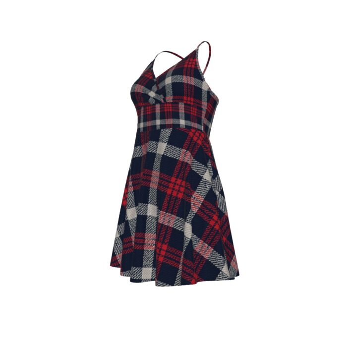 New England Patriots Zubaz All-Over Print Women‘s Cross Cami Dress - Image 1
