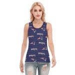 New England Patriots Zubaz All-Over Print Women's Skinny Sport Tank Top - Image 3