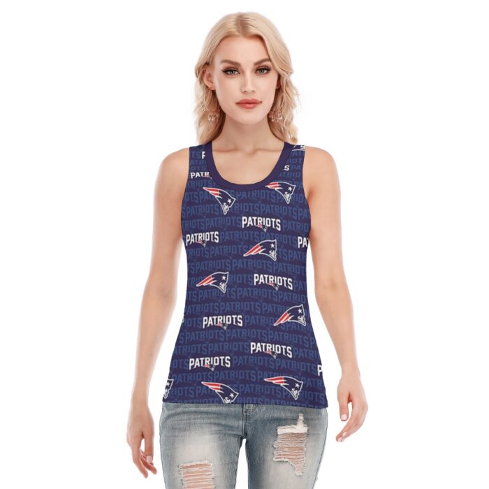 New England Patriots Zubaz All-Over Print Women's Skinny Sport Tank Top - Image 3