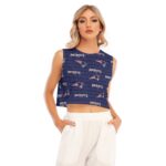 New England Patriots Zubaz All-Over Print Women's Sleeveless Cropped Top - Image 4