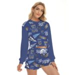 Kansas City Royals Women's Short Sweatshirt And Pants Suit - Image 3