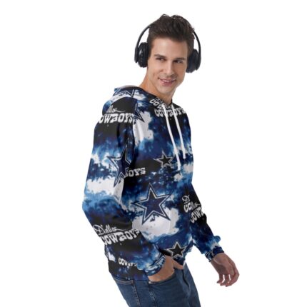 Dallas Cowboys Zubaz All-Over Print Men's Raglan Pullover Hoodie