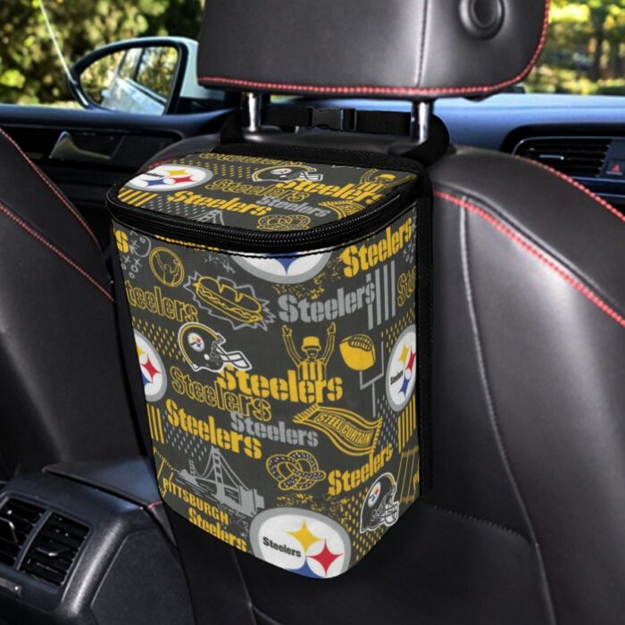 Pittsburgh Steelers Zubaz Car Hanging Trash Bin - Image 2