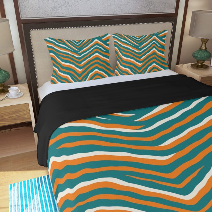 Miami Dolphins Zubaz Three Piece Duvet Cover Set | Widened - Image 4