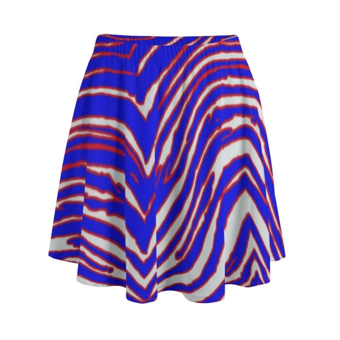 Buffalo Bills Zubaz All-Over Print  Women's Bazyrey Skirts With pocket - Image 4