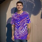 Buffalo Bills Zubaz All-Over Print Men's O-Neck T-Shirts|Interlock - Image 4