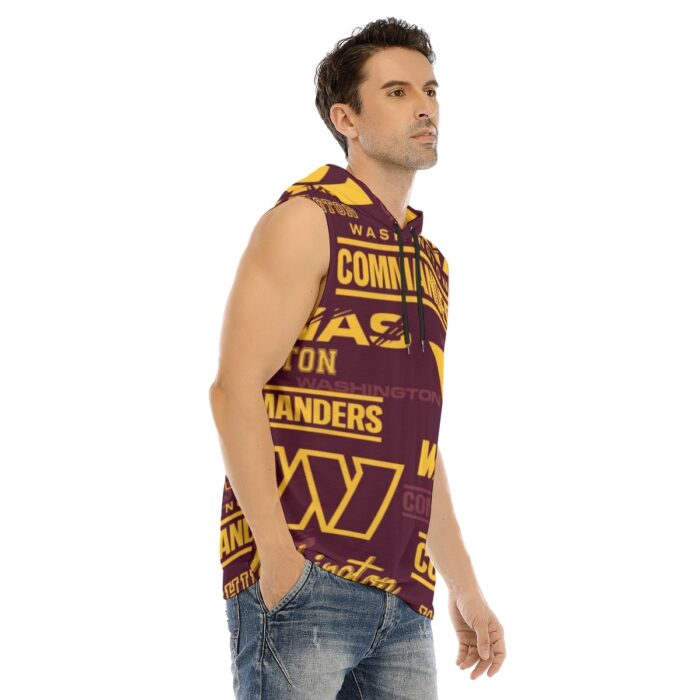 Washington Commanders Men's Tank Hooded Vest - Image 2