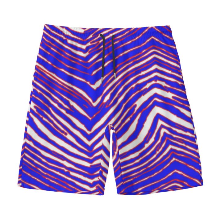 Buffalo Bills Zubaz All-Over Print Men‘s Beach Shorts With Lining - Image 3