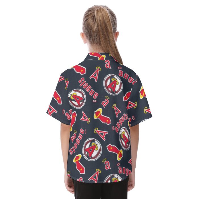 Los Angeles Angels Kid's Hawaiian Vacation Shirt - Image 4
