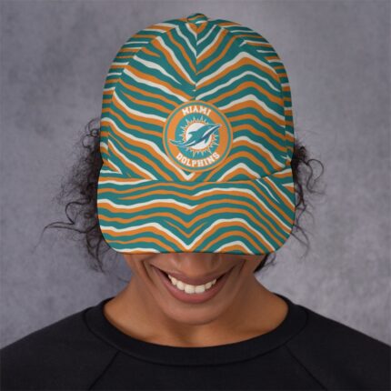 Miami Dolphins Zubaz All-Over Print Peaked Cap