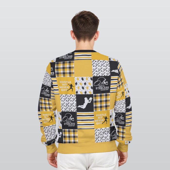 Pittsburgh Steelers Zubaz All-Over Print Men's Heavy Fleece Sweatshirt - Image 2