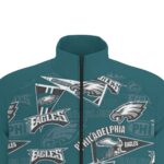 Philadelphia Eagles Zubaz All-Over Print Men's Raglan-Sleeve Stand Collar Jacket - Image 7