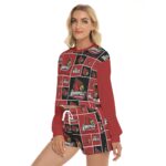 Louisville - Cardinals Women's Short Sweatshirt And Pants Suit - Image 2