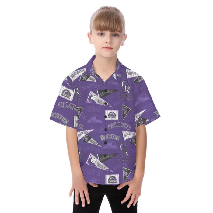 Colorado Rockies Kid's Hawaiian Vacation Shirt - Image 1