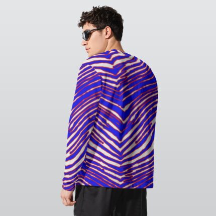 Buffalo Bills Zubaz All-Over Print Long Sleeve T-Shirt | 190GSM Cotton