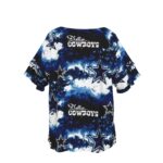Dallas Cowboys Zubaz Women's Round Neck Raglan Sleeve T-shirt - Image 3