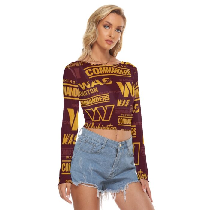 Washington Commanders Women's Mesh Long Sleeves T-shirt - Image 2