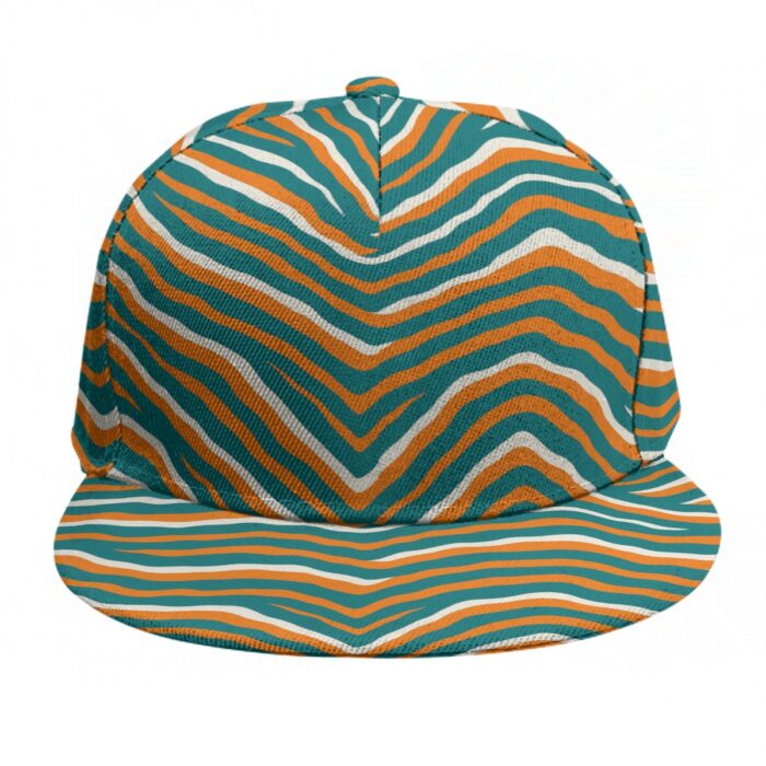 Miami Dolphins Zubaz Baseball Cap With Flat Brim - Image 3