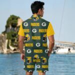 Green Bay Packers All-Over Print Men's Summer Shirt Set