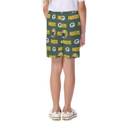 Green Bay Packers All-Over Print Kid's Beach Shorts