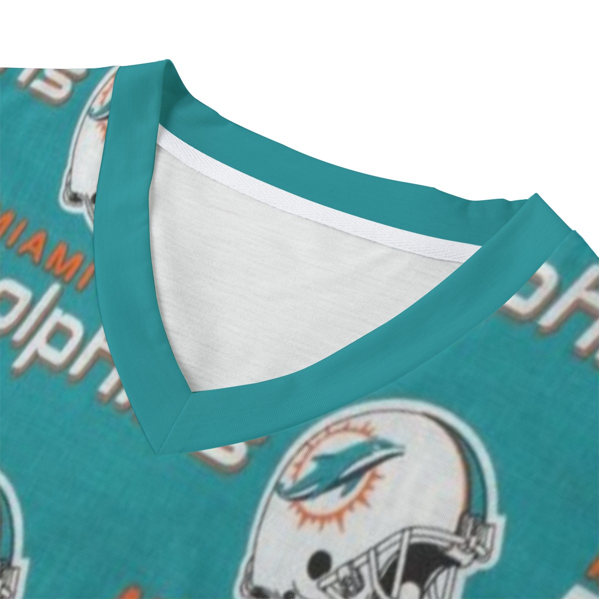 Miami Dolphins Zubaz Eco-friendly All-over Print Unisex V-neck T-Shirt - Image 4