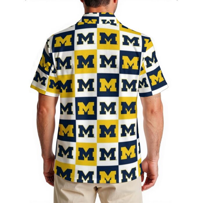 University of Michigan - Wolverines Men's Hawaiian Shirt|150GSM - Image 2