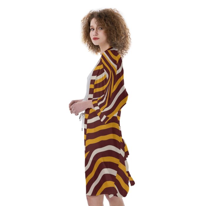 Washington Commanders Zubaz Women's Satin Kimono Robe - Image 2
