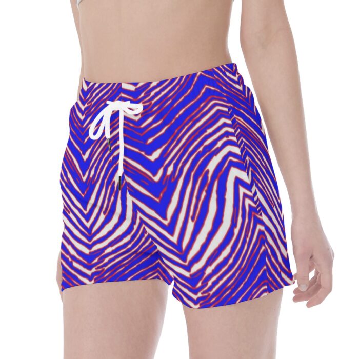 Buffalo Bills Zubaz All Over Print Wide Waistband Sport Shorts - Image 4
