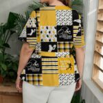 Pittsburgh Steelers Zubaz All-Over Print Women's Wrap Blouse