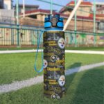 Pittsburgh Steelers Zubaz Sport Water Bottle 32oz - Image 2