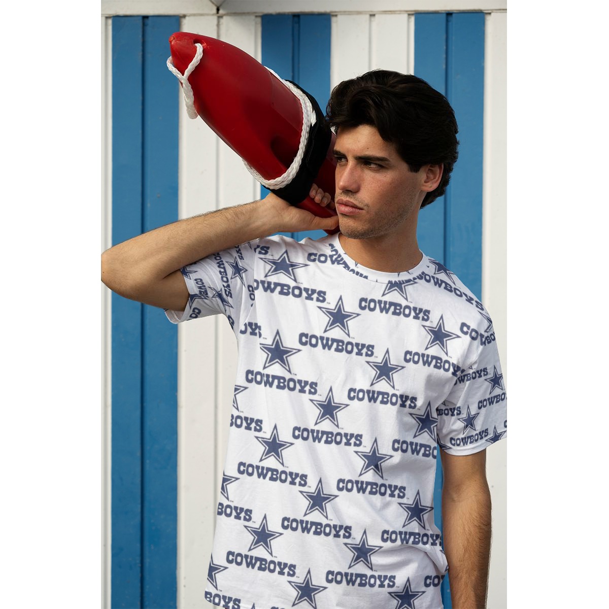 Dallas Cowboys Zubaz All-Over Print Men's O-Neck T-Shirt - Image 3