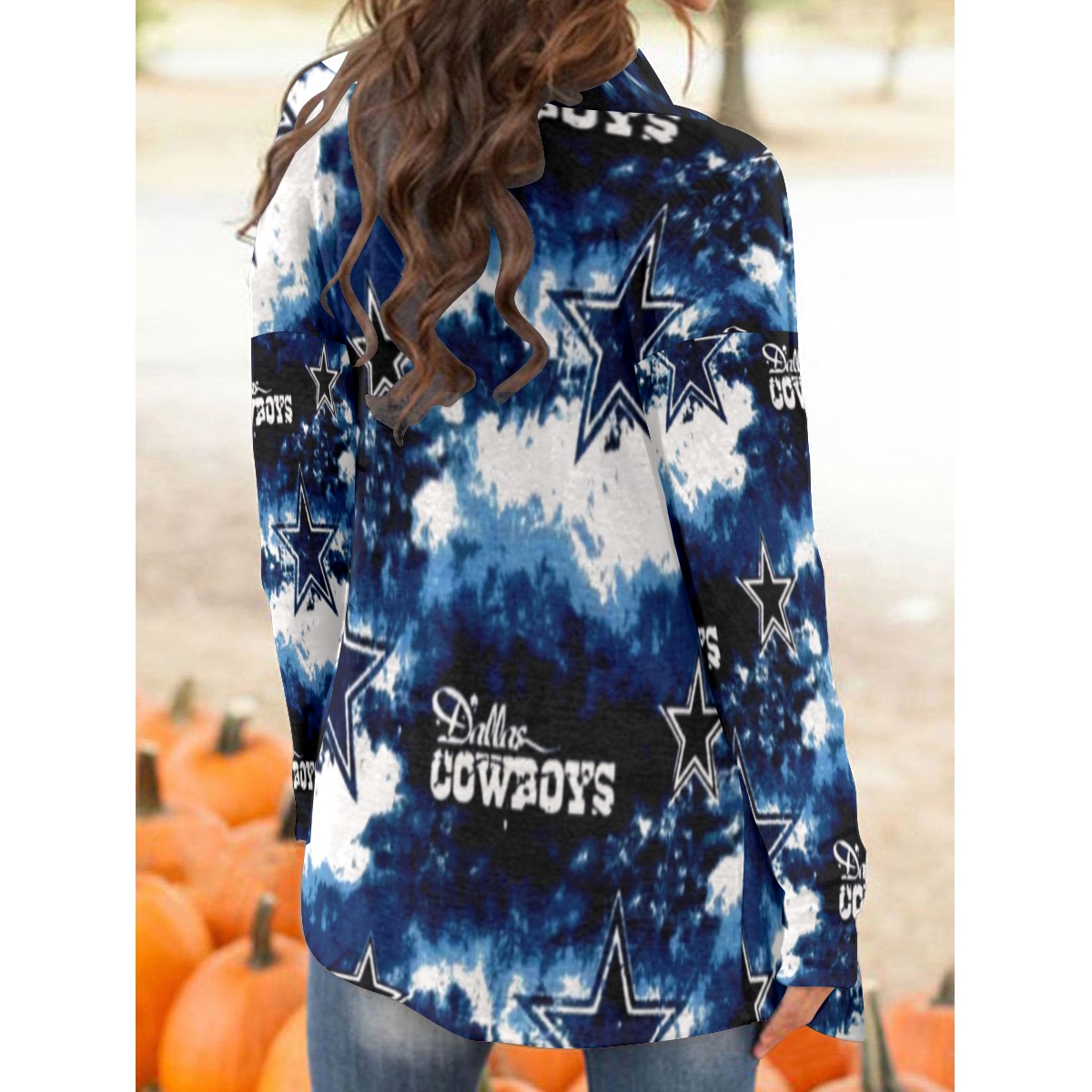 Dallas Cowboys Zubaz All-Over Print Women's Cardigan With Long Sleeve - Image 3