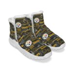 Pittsburgh Steelers Zubaz All-Over Print Women's Zip-up Snow Boots - Image 3
