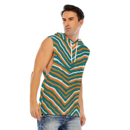 Miami Dolphins Zubaz All-Over Print Men’s Sleeveless Pullover Hoodie