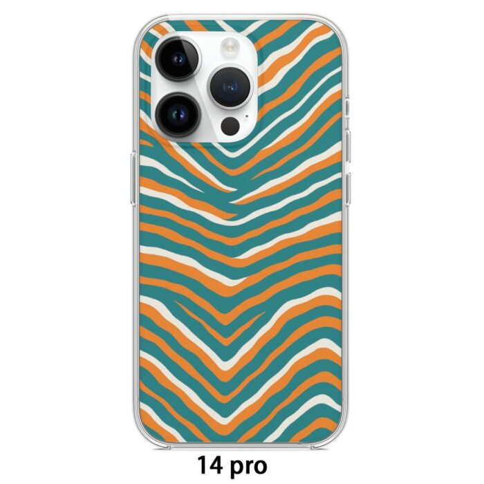 Miami Dolphins Zubaz iPhone 14 15 Series Mobile Phone Case | TPU - Image 1