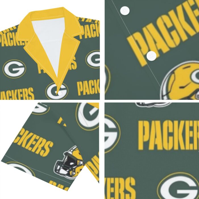 Green Bay Packers All-Over Print Men's Deep V-neck Short Sleeve T-shirt - Image 5