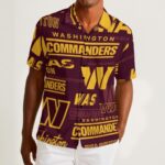 Washington Commanders  Men's Hawaiian Shirt With Button Closure |115GSM Cotton poplin