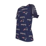 New England Patriots Zubaz All-Over Print Women's Ripped T-Shirt - Image 2
