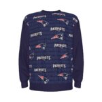 New England Patriots All-Over Print Men's long Sleeve T-Shirt With Dropped Shoulders  | Interlock - Image 4