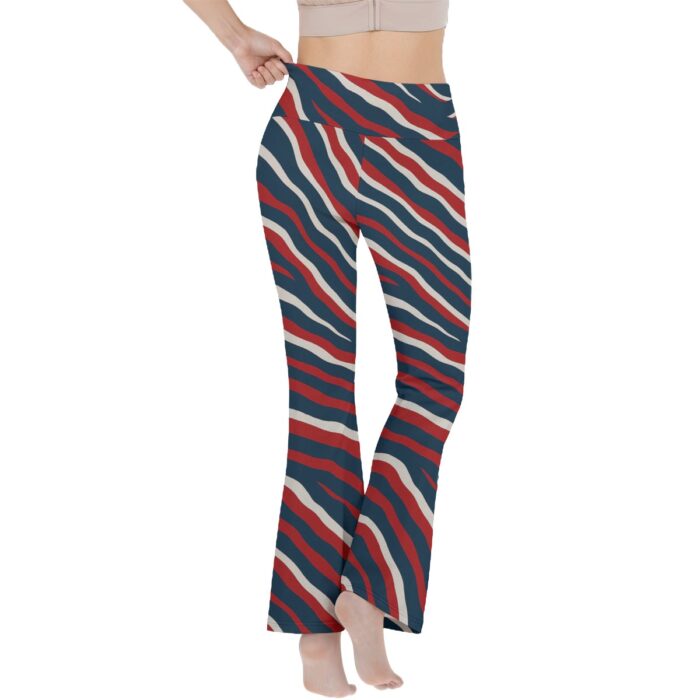 New England Patriots Zubaz All-Over Print Women's Reversible High-Waisted Yoga Pants - Image 1