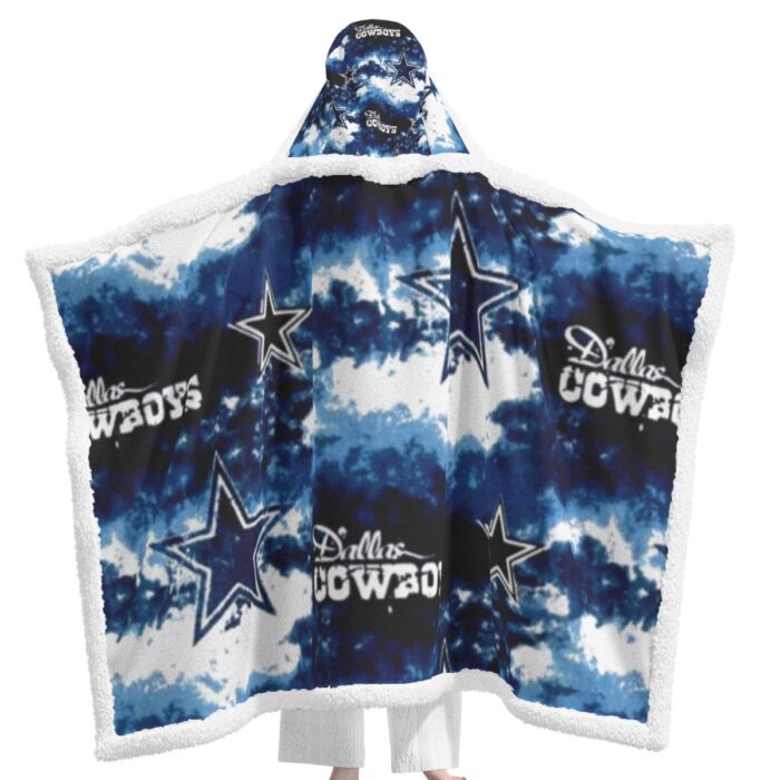Dallas Cowboys Zubaz All-Over Print Unisex Wearable Hooded Blanket - Image 5